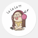 Search for girl singing stickers Cute