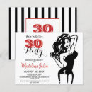 Search for flirty birthday invitations Black and white