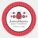 Search for ladybug round stickers Red