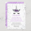 Search for silver unicorn invitations Purple