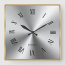 Search for silver gold clocks Metallic