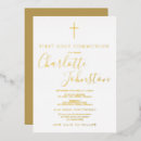 Search for foil first communion invitations Gold