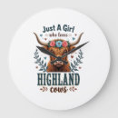 Search for highland cow clocks Cowgirl