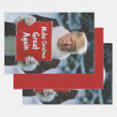 Search for make christmas great again wrapping paper Santa