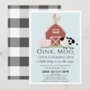 Search for farm baby boy shower invitations Blue