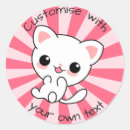 Search for cute kawaii cat stickers Kitten