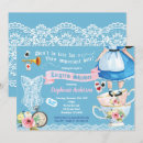 Search for mad hatter bridal shower invitations Blue