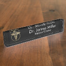 Search for physician name plates Black and gold