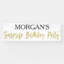 Search for surprise birthday party banners Gold