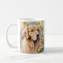 Search for golden retriever coffee mugs Watercolor