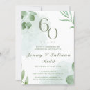 Search for green leaves wedding anniversary invitations Eucalyptus