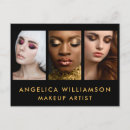Search for modern business postcards Makeup artist