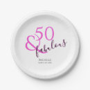 Search for 50th birthday plates and napkins Pink