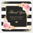 Search for black white pink wedding stickers Floral