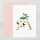 Search for letter a monogram invitations For her
