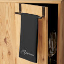 Search for black and white monogram tea towels Script