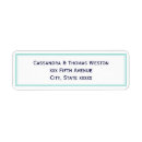 Search for turquoise return address labels Classic