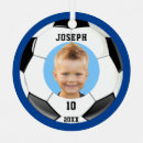 Search for soccer christmas tree decorations Blue