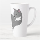 Search for grey white cat mugs Blue