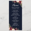 Search for floral wedding menus Burgundy