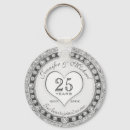 Search for diamond wedding anniversary key rings Silver