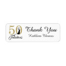 Search for happy birthday party return address labels 50th