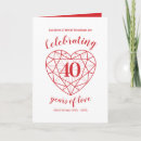 Search for 40 year anniversary invitations Red