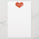 Search for valentine stationery paper I love you