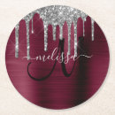 Search for burgundy coasters Girly