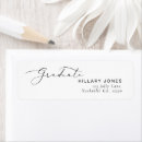 Search for elegant graduation return address labels Classic