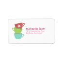 Search for tea cup return address labels Baby shower