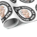 Search for old man wrapping paper Over the hill