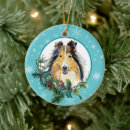 Search for rough collie christmas tree decorations Animal