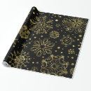 Search for black snowflake wrapping paper Pattern