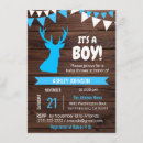 Search for buck baby shower invitations Blue