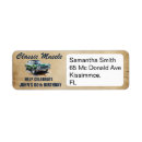 Search for classic car return address labels Fun
