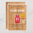 Search for basketball hoop invitations Slam dunk