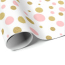 Search for gold dots wrapping paper Pink