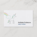 Search for mythical creatures business cards Unicorn