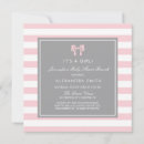 Search for pink grey white baby shower invitations Stripes