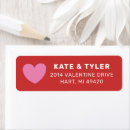 Search for valentines day hearts return address labels Red