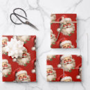 Search for classic santa wrapping paper Retro