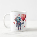 Search for heart robot mugs Red