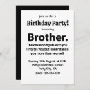 Search for brother invitations Black and white