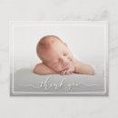Search for birth announcement thank you postcards Elegant