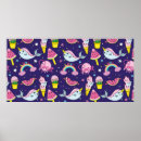 Search for cute narwhal posters Rainbow
