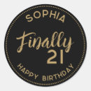 Search for 21 birthday stickers Simple