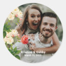 Search for vintage rose wedding stickers White roses