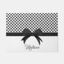 Search for bow doormats Black and white