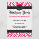 Search for hot pink zebra invitations Pattern